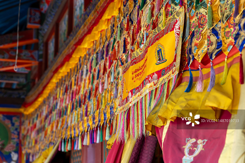 大召寺唐卡细节图片素材