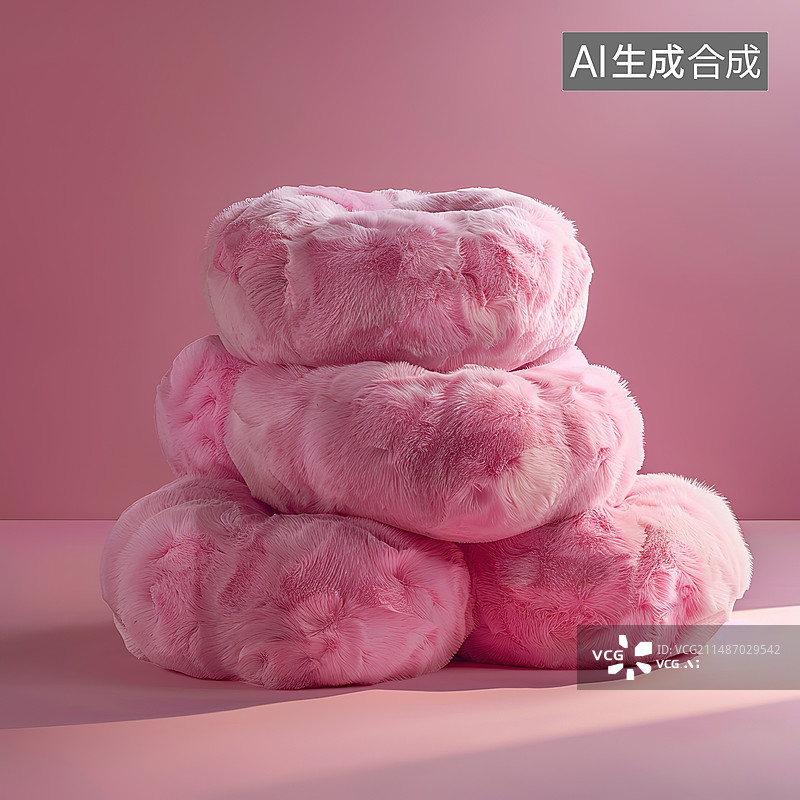 【AI数字艺术】粉红色背景下的甜食特写镜头图片素材