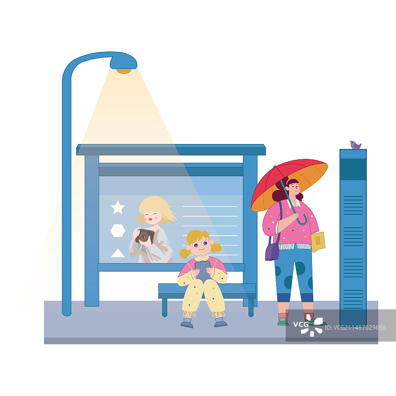 公交车站图片素材