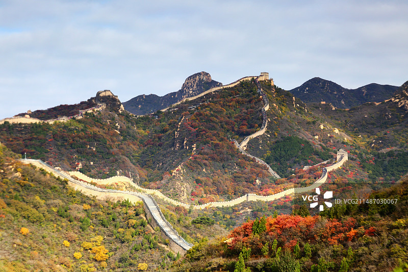 北京八达岭长城秋色图片素材