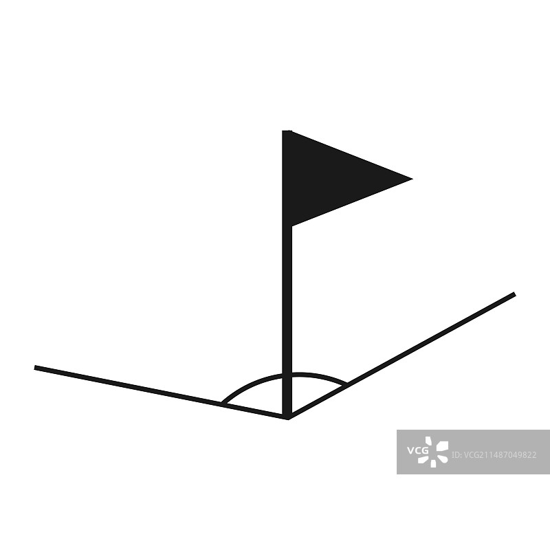 田野角旗图标图片素材