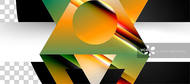 三角形抽象背景与闪亮和光泽图片素材