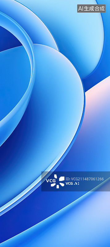 【AI数字艺术】蓝色背景下的空碗特写镜头图片素材