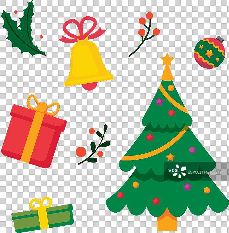 圣诞树与礼物装饰图片素材