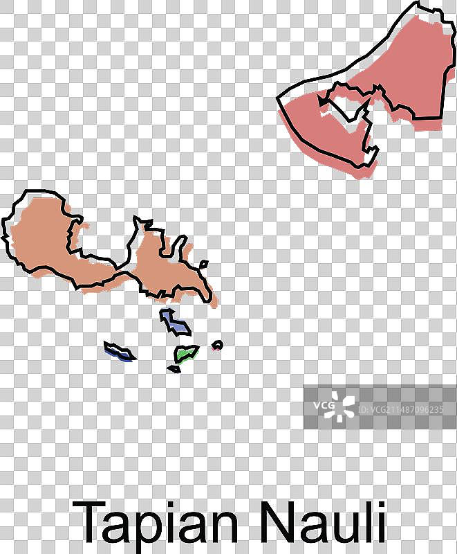 塔皮安瑙利城市地图边界图片素材