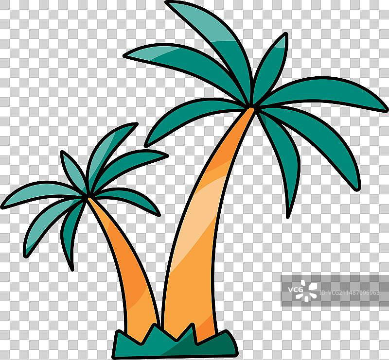 海岛夏季棕榈树度假风光图片素材