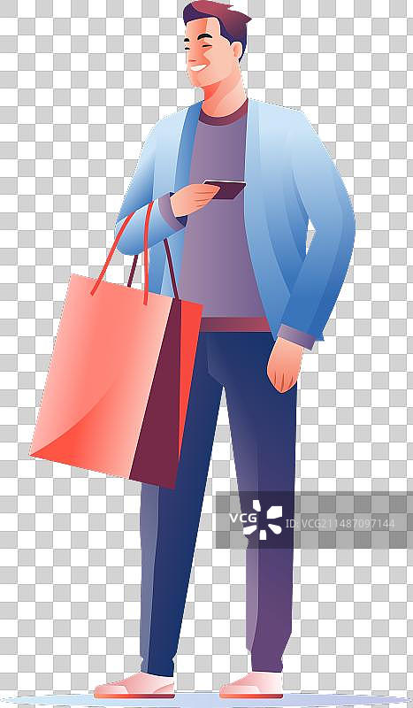 穿着品牌服装的男人图片素材