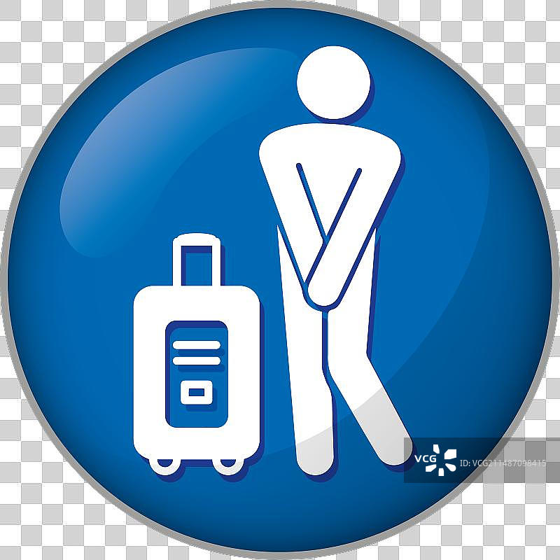 腹泻旅客的象形图图片素材