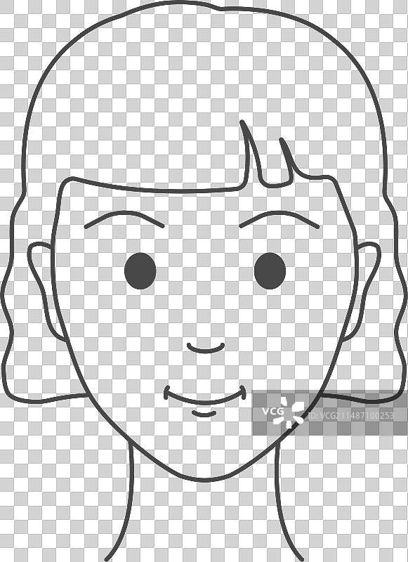 少女的快乐面部特写图片素材