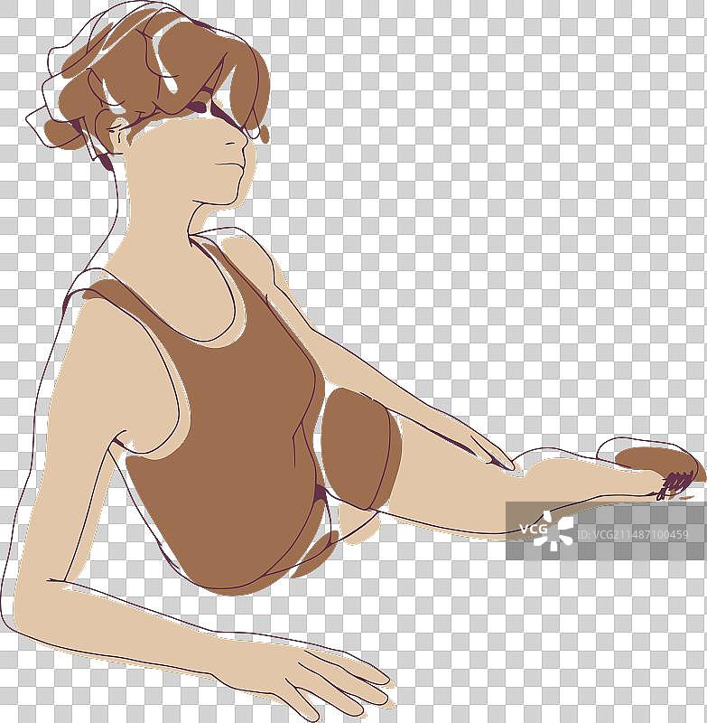 休闲运动风躺着的女人图片素材