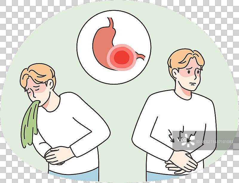 男子食物中毒图片素材