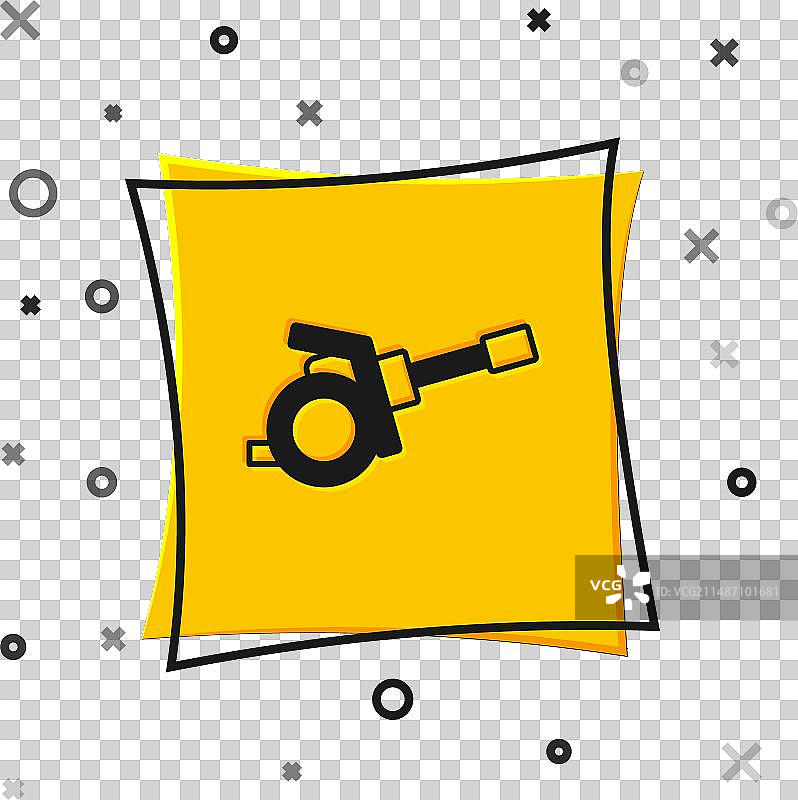 黑色榴弹炮图标图片素材