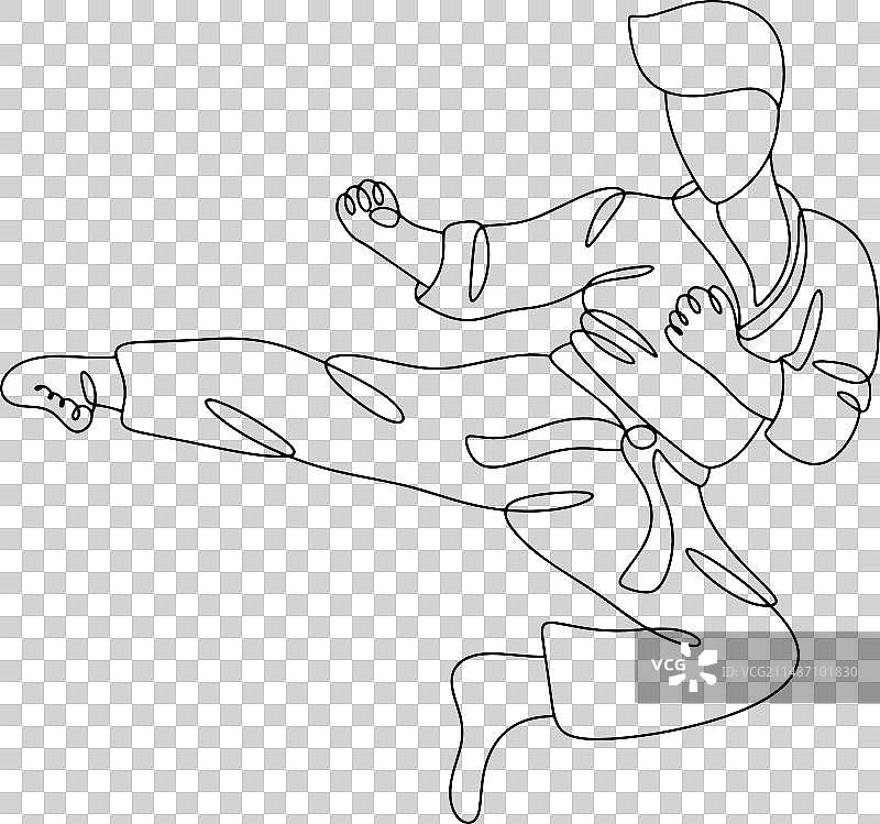 柔道家线条图片素材