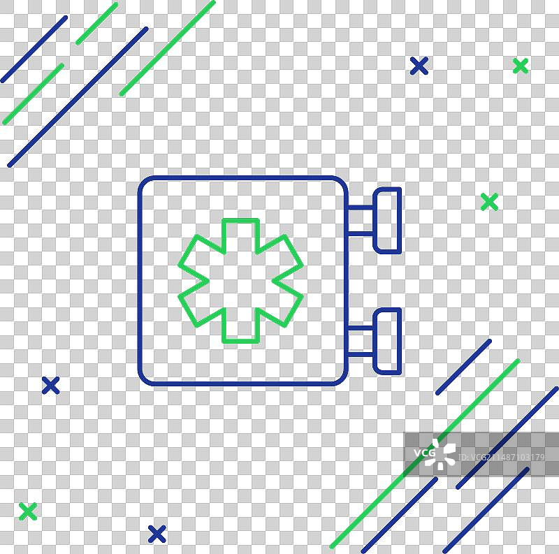 急救医疗符号 - 生命之星线条图片素材