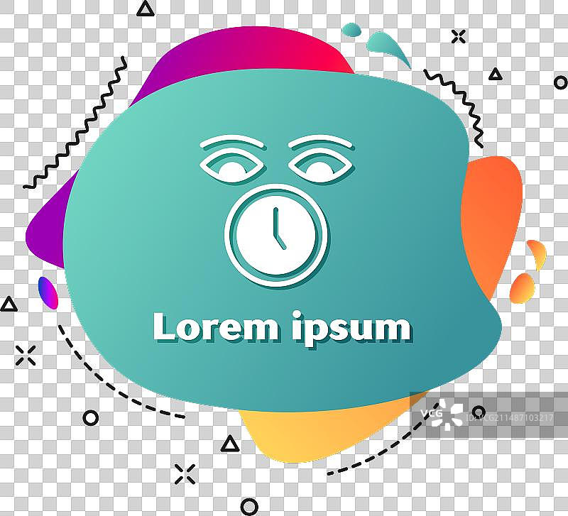 白色背景上的白色时钟图标图片素材