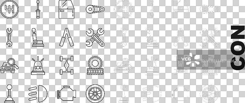 汽车车轮扳手车门座椅变速杆系列图片素材