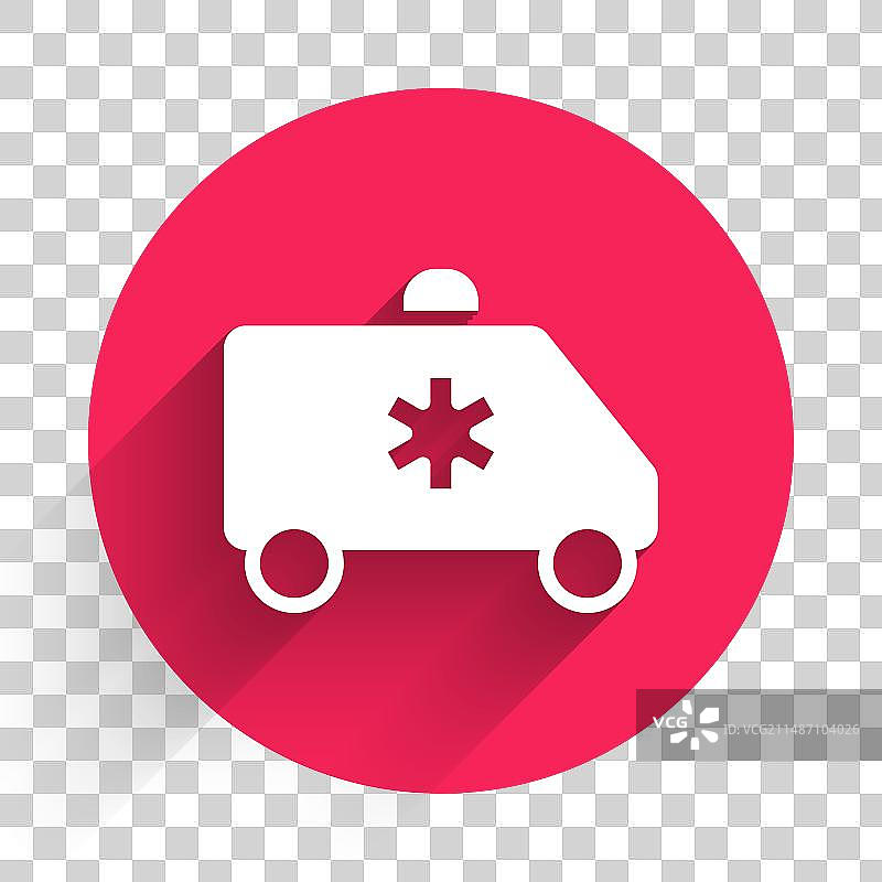 白色救护车和紧急车辆隔离图标图片素材