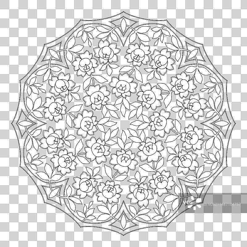 复古玫瑰花蕾丝花边装饰图片素材