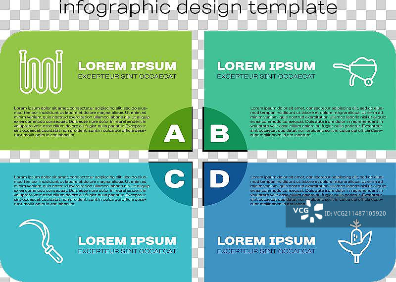 镰刀、花园软管、玉米和手推车图片素材