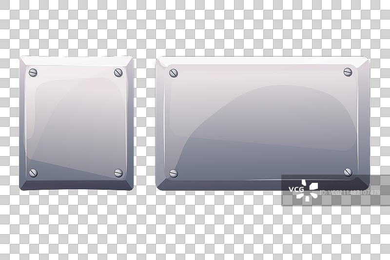 金属板钢框架铁板游戏菜单套装图片素材