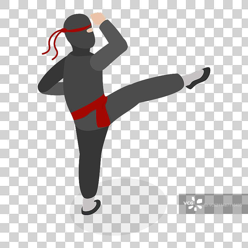 3D 2.5D扁平化忍者战士套装图片素材