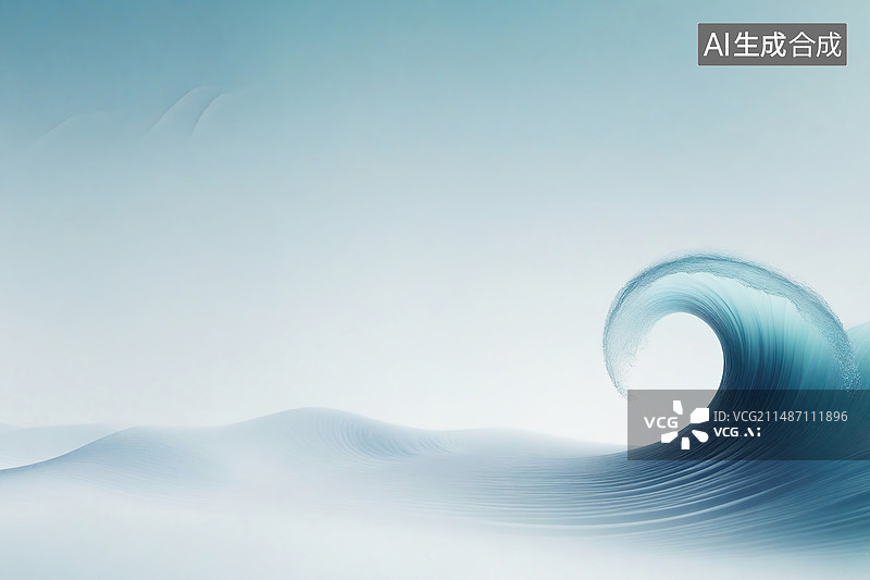 【AI数字艺术】波浪主题纹理背景图片素材