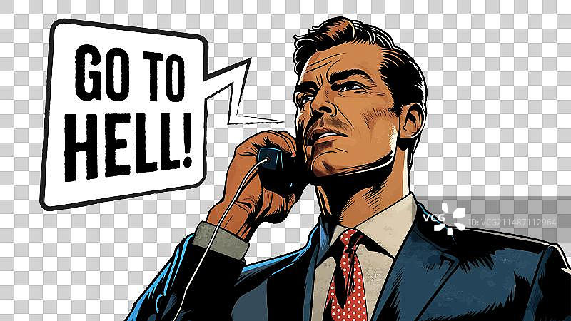 商人打电话图片素材