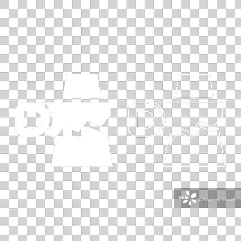 锯切板条图标白色图片素材