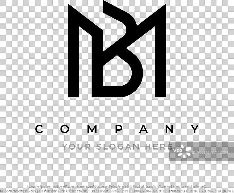 首字母BM或MB首字母组合Logo设计图片素材