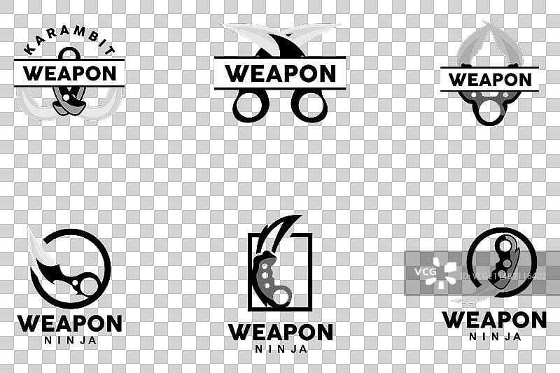 传统武器廓尔喀弯刀忍者武器标志图片素材