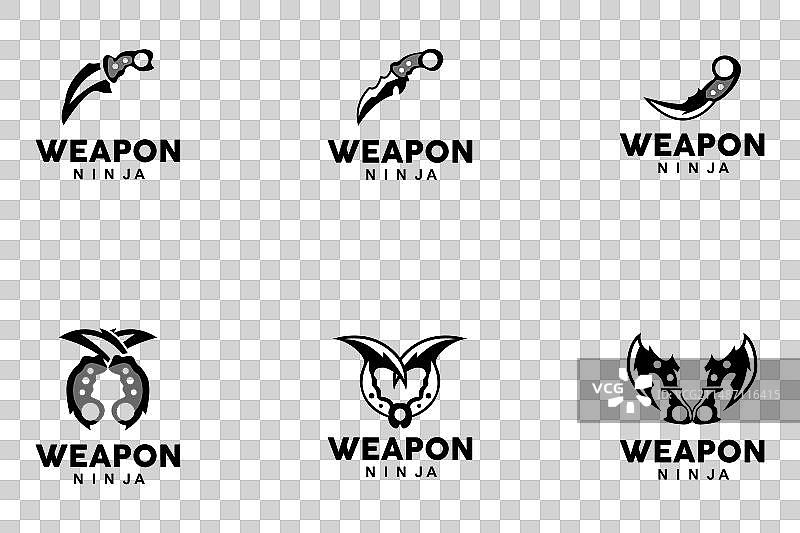 传统武器廓尔喀弯刀忍者武器标志图片素材