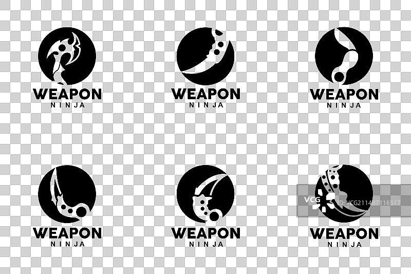 传统武器廓尔喀弯刀忍者武器标志图片素材