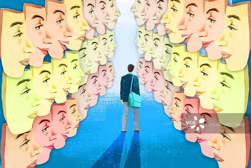 假面具，喜怒哀乐，情绪，压力，心理医生图片素材