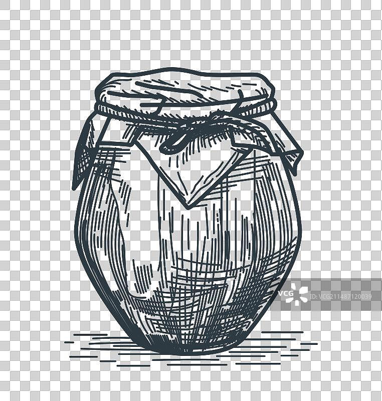 带布料的黄油搅拌器复古草图图片素材