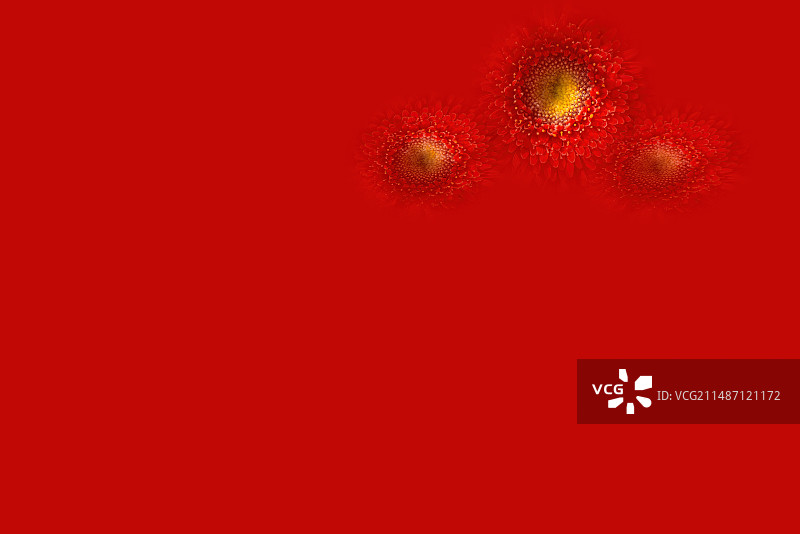 电脑合成图像，以鲜花为背景的彩色纸张图片素材