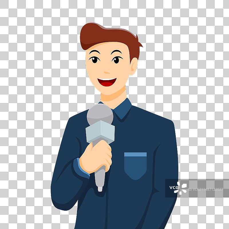 男性记者角色图片素材