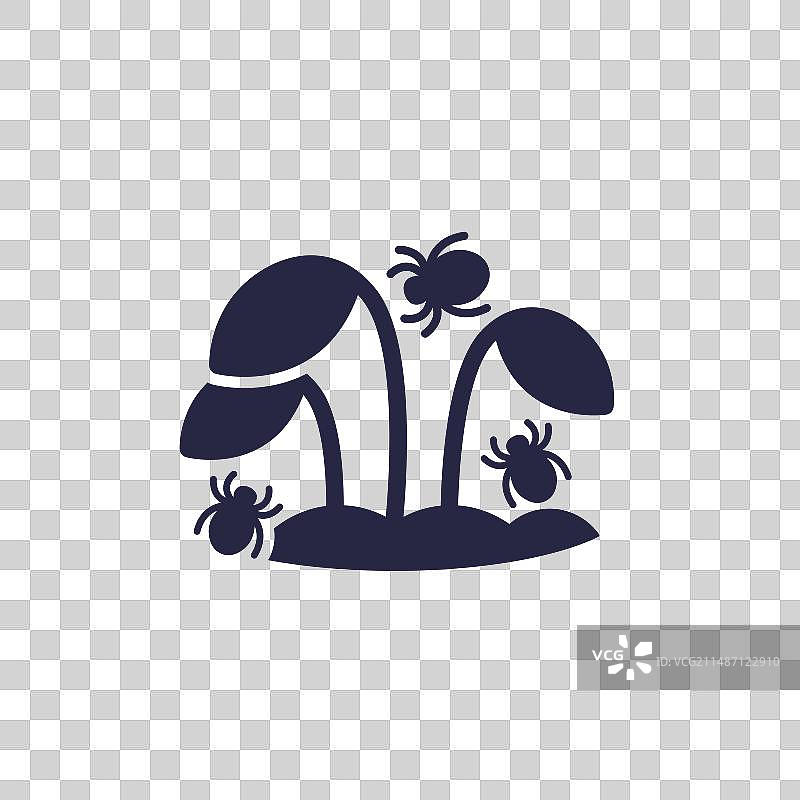 害虫和植物图标图片素材