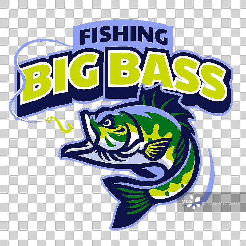 大鲈鱼吉祥物Logo设计图片素材