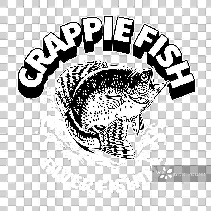 复古风格黑色太阳鱼衬衫设计图片素材