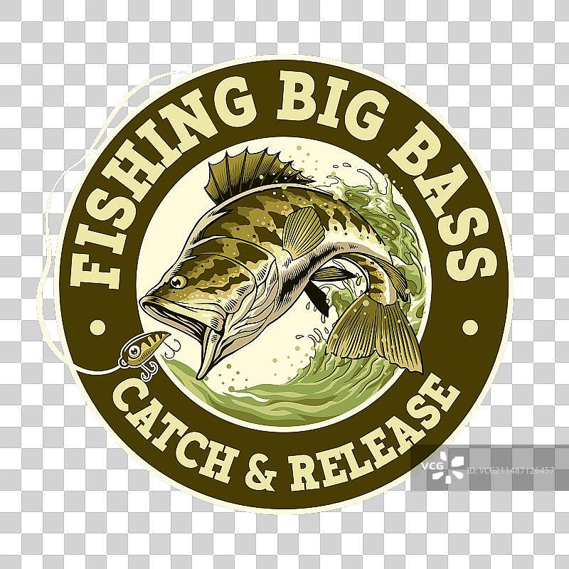 钓鱼大鲈鱼衬衫设计图片素材