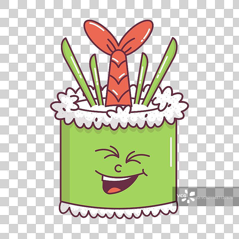 复古日式食物寿司卷图片素材