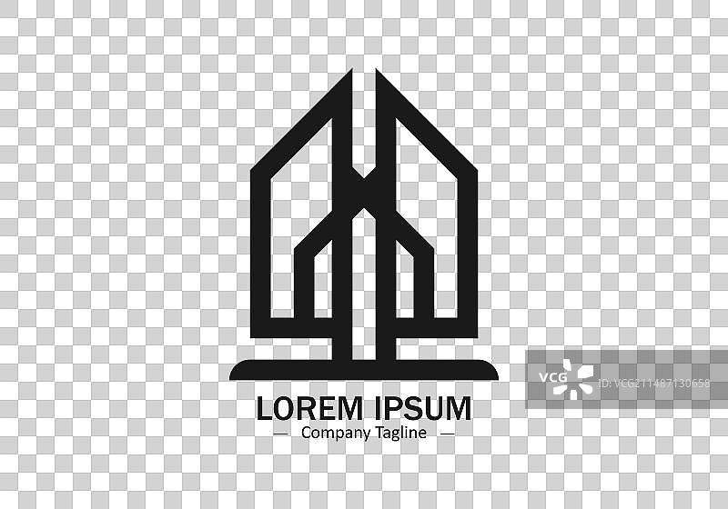 现代建筑公司大楼logo图片素材