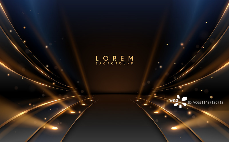 黑色金色光线背景图片素材