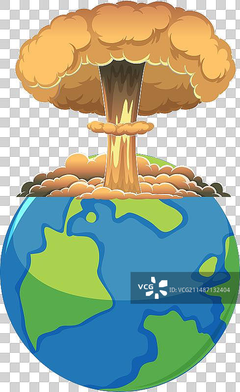 核弹摧毁地球图片素材