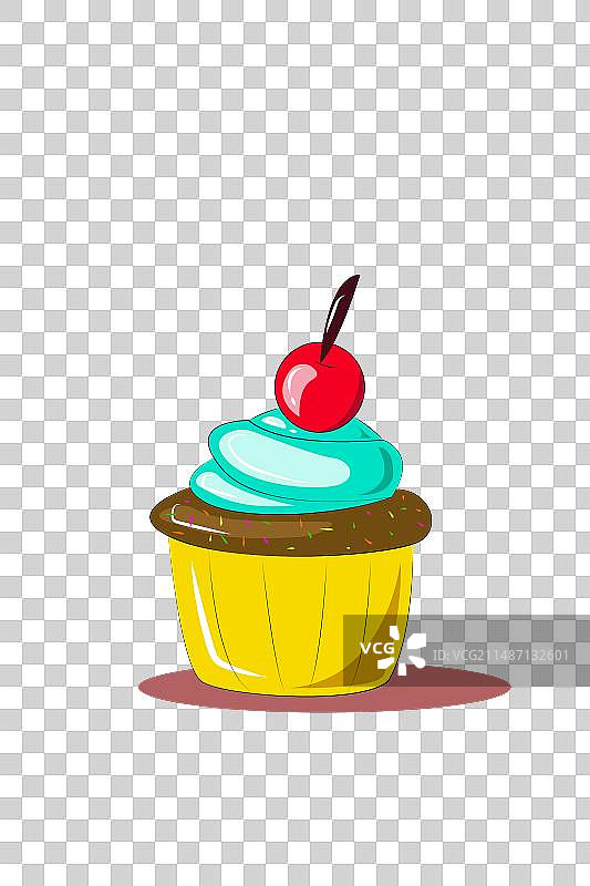 荔枝纸杯蛋糕图片素材