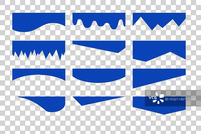 网站分隔形状曲线线条套装图片素材