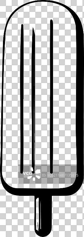 手绘黑色巧克力冰淇淋图标图片素材