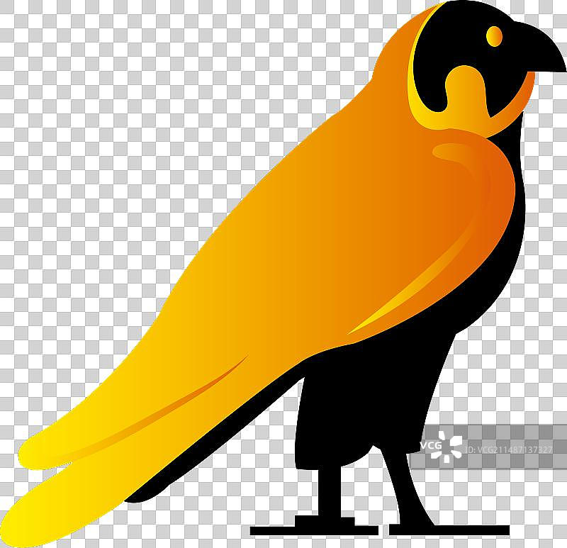 孤立的彩色埃及鸟图标图片素材