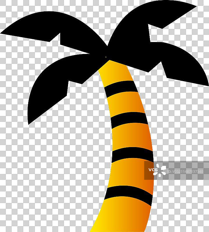 金色棕榈树图标图片素材