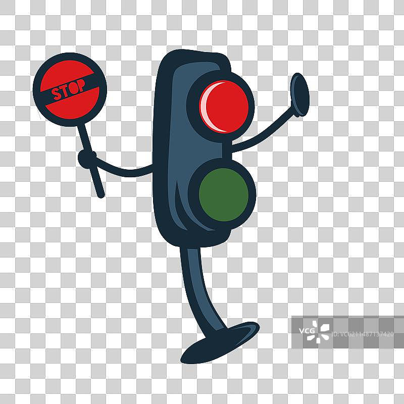 可爱的卡通交通灯图片素材